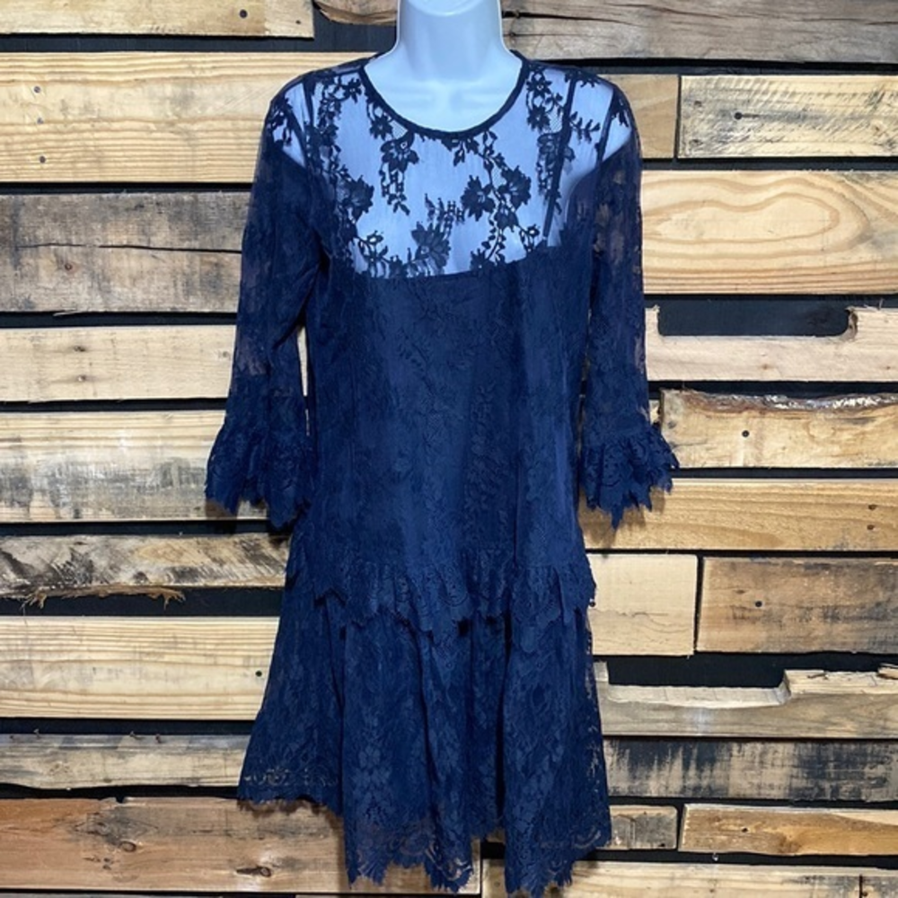 J. Crew Spector Dress in Chantilly Blue‎ Lace Crochet size 2 NWT AK656